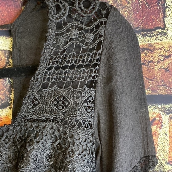 Rebellion Black Embroidered Sequins Top Size S - Picture 6 of 14